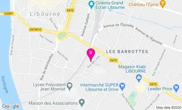 Localisation Yolande Breger Degliame