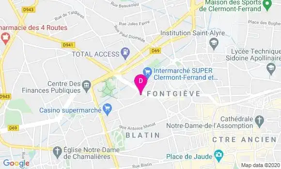Localisation Claudine Daumard Renon