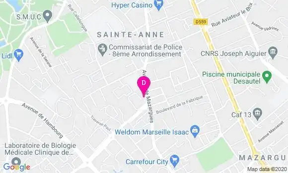 Localisation Carine Pelletier Leccia