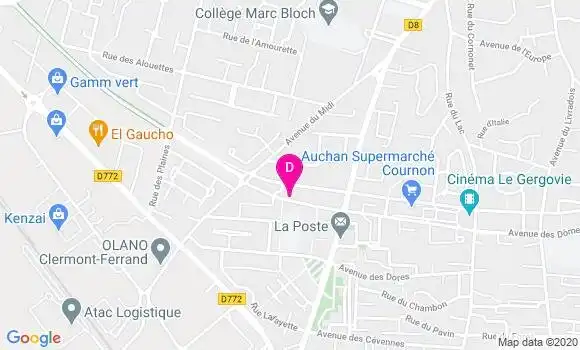 Localisation Claudine Lanoue