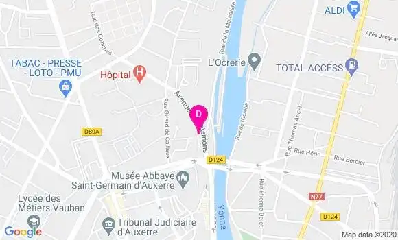 Localisation Anne Margot Debain