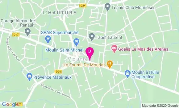 Localisation Elisabeth Hollard Milhem