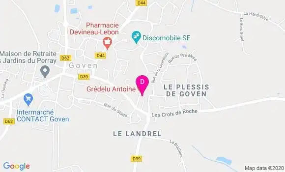 Localisation Antoine Gredelu