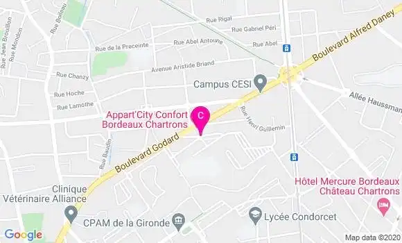 Localisation Polyclinique Bordeaux Nord Aquitaine
