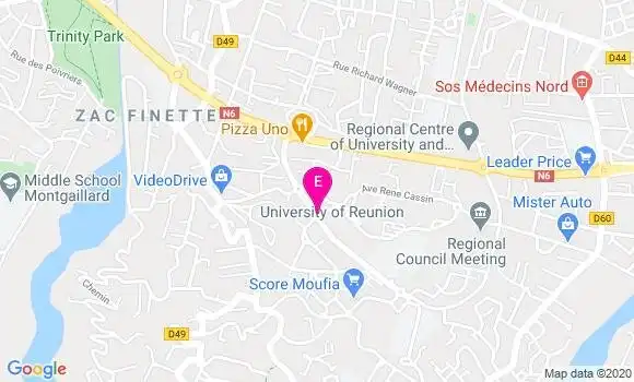Localisation Academie de la Reunion