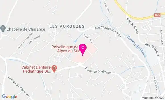 Localisation Polyclinique des Alpes du Sud