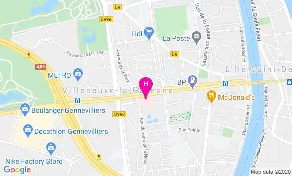 Localisation Hôpital Nord 92