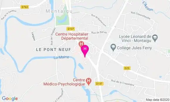Localisation Centre Hospitalier Départemental