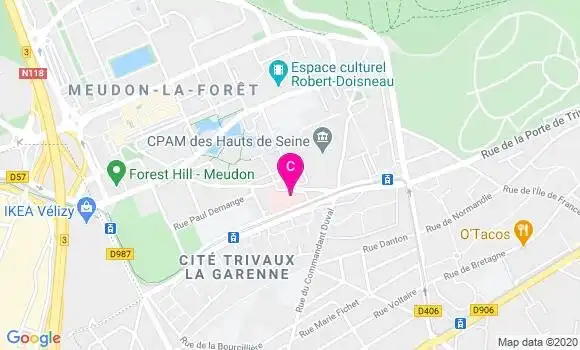 Localisation Clinique de Meudon