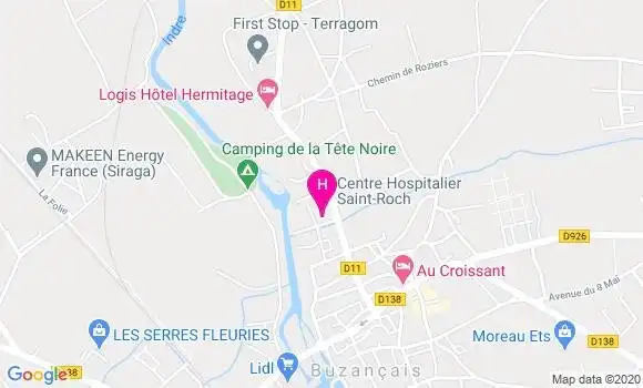 Localisation Centre Hospitalier Saint Roch