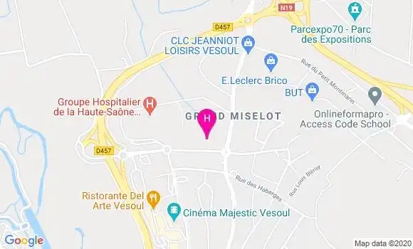 Localisation Centre Hospitalier Spécialisé Saint Remy Les Haberges