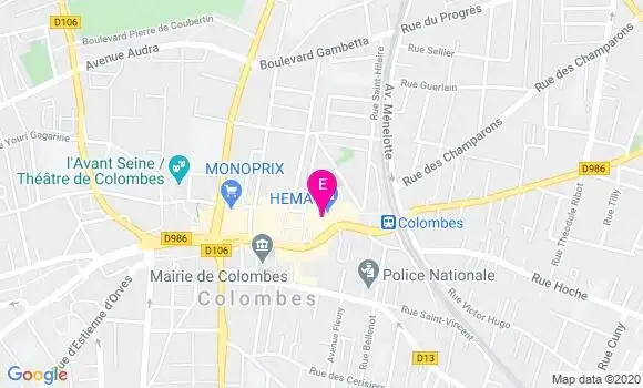 Localisation Laboratoire Central 92