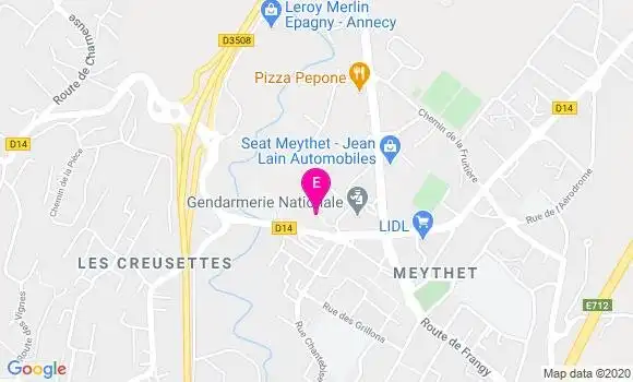 Localisation Sdis 74 de la Haute Savoie
