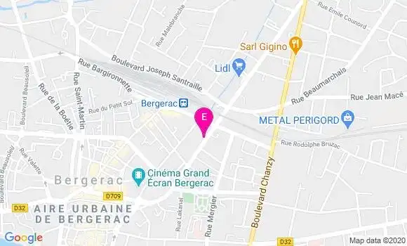 Localisation Sistb Service Interentreprises de Santé au Travail du Bergeracois