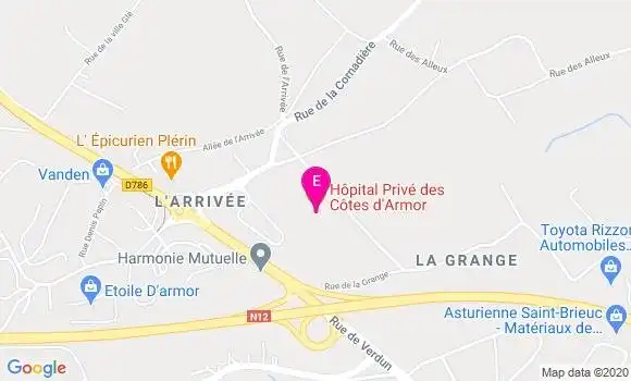 Localisation Cario Centre Armoricain de Radiothérapie d