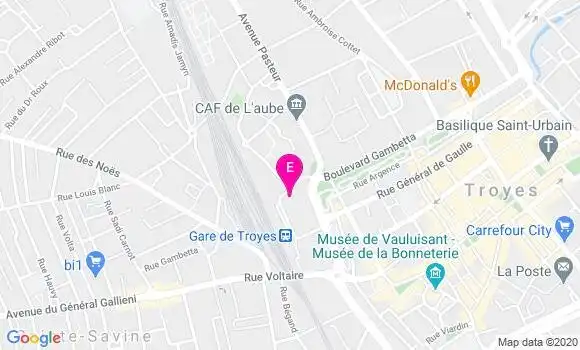 Localisation Radiologie du Parvis de la Gare