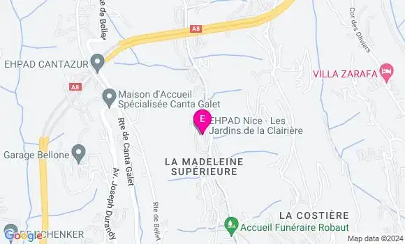 Localisation Ehpad les Jardins de la Clairière