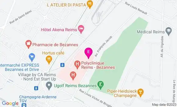 Localisation Polyclinique de Bezannes