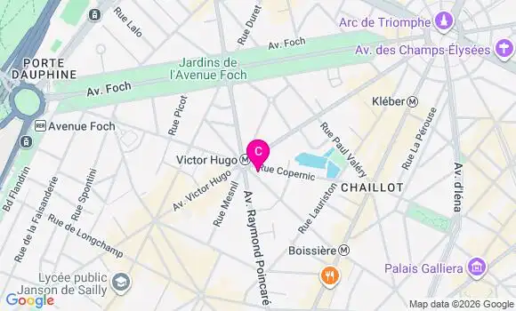 Localisation Centre de Santé Dentaire Paris Victor Hugo