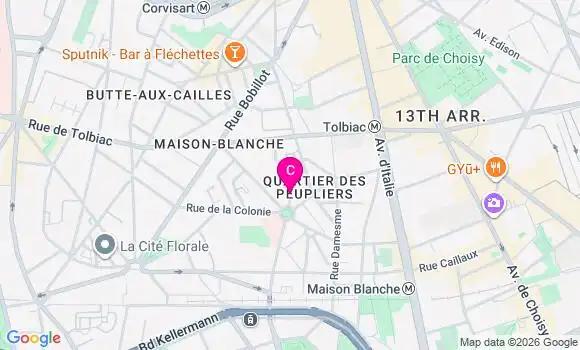 Localisation Centre de Santé Dentaire Mutualiste Paris 13