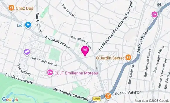 Localisation Centre de Santé Dentaire et Ortho Jean Jaures