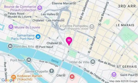 Localisation Centre de Santé Médico Dentaire Chatelet Rivoli