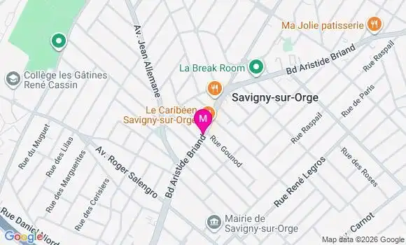 Localisation Centre de Santé Médical Dentaire Sm Savigny