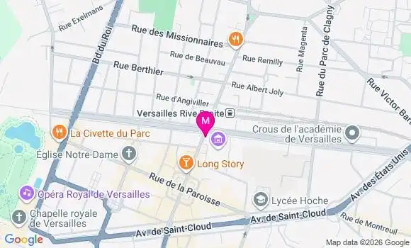 Localisation Centre de Santé Dentaire Versailles