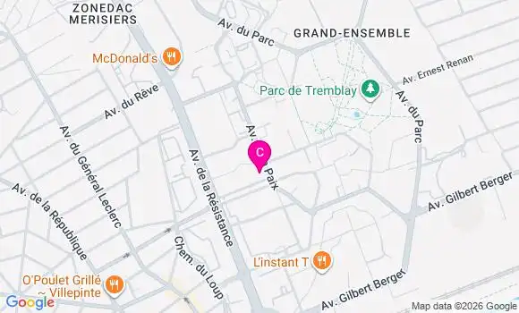 Localisation Centre de Santé Municipal Francoise Dolto
