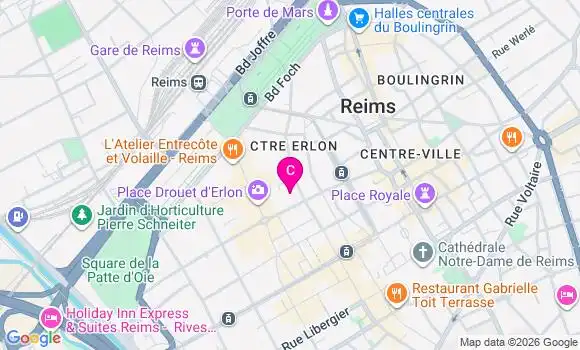 Localisation Centre de Santé Dentaire Reims