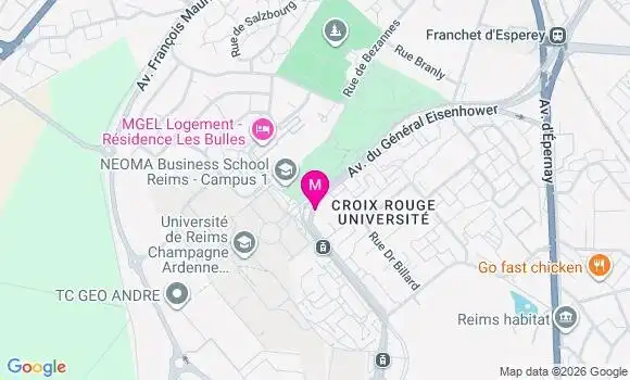 Localisation Centre de Santé Médico Dentaire Reims