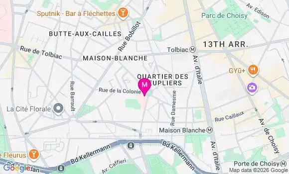 Localisation Centre de Santé Médical Peupliers