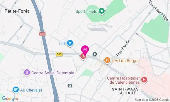 Localisation Centre de Santé Dentaire Valenciennes