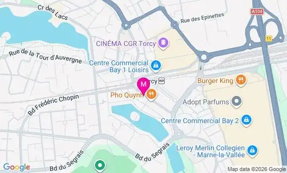 Localisation Centre de Santé Médico Dentaire de Torcy