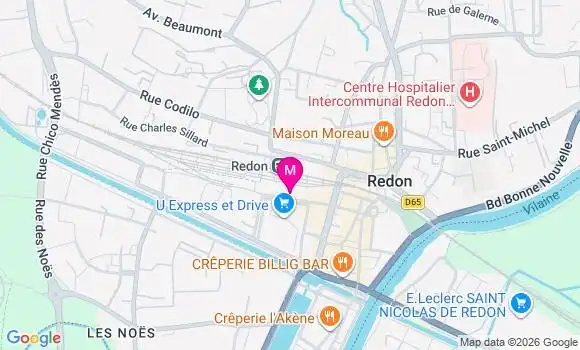 Localisation Centre de Santé Polyvalent de Redon
