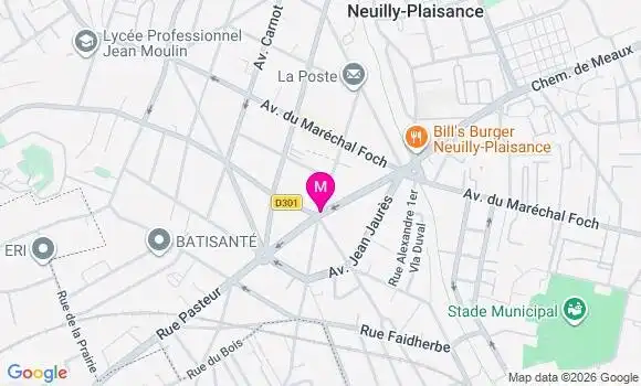 Localisation Centre de Santé Municipal Neuilly Plaisance