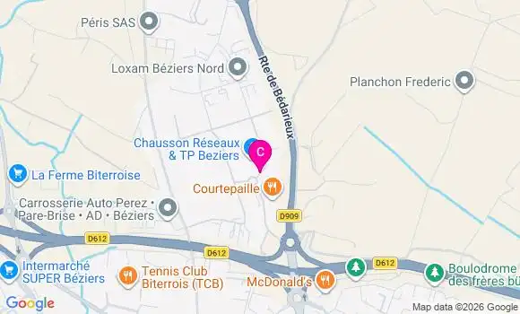 Localisation Centre de Santé Dentaire Beziers