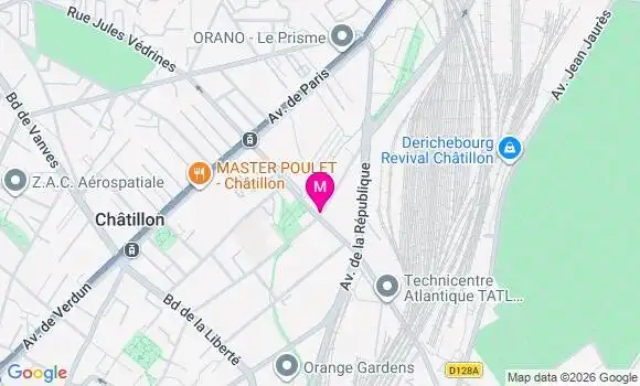 Localisation Centre de Santé Municipal de Chatillon