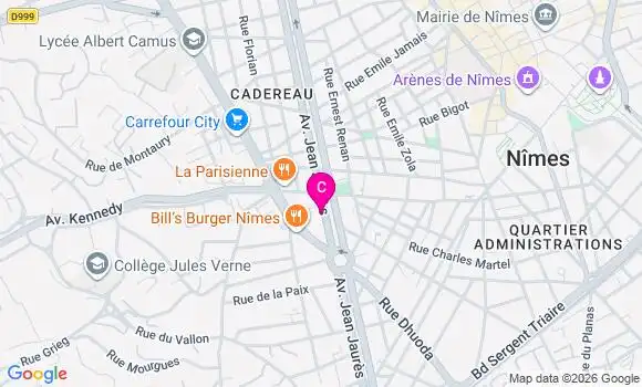 Localisation Centre Clinadent Nimes