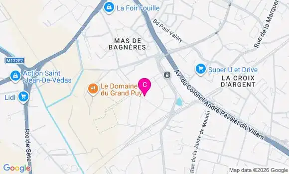 Localisation Centre de Santé Dentaire Mfgs Ssam Montpellier