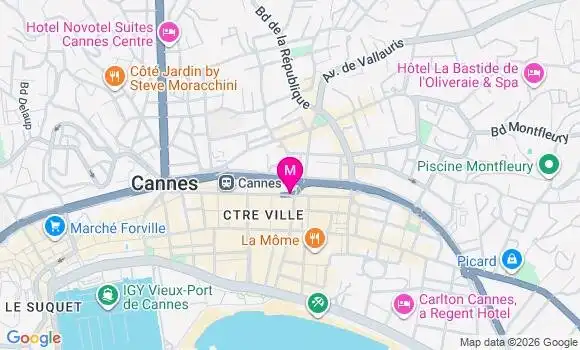 Localisation Centre de Santé Dentaire de Cannes