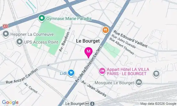 Localisation Centre Médical le Bourget