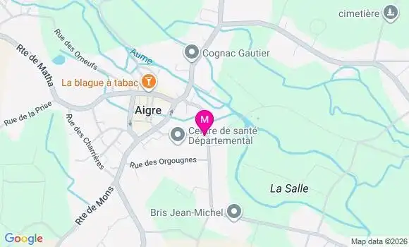 Localisation Centre de Santé Polyvalent Nord Charente