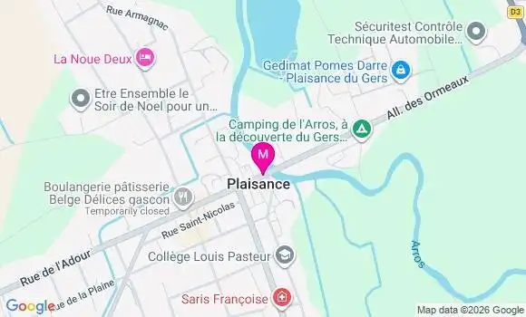 Localisation Centre Territorial Santé Plaisance Gers