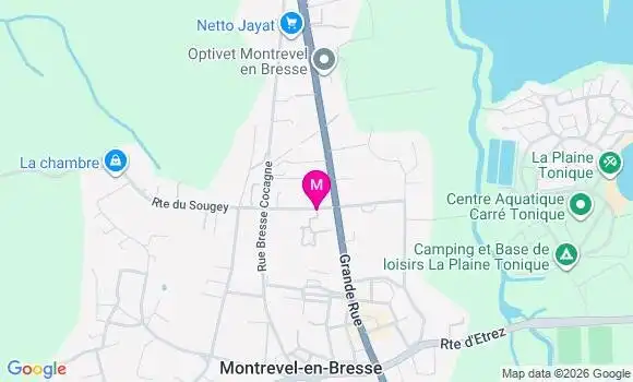 Localisation Ehpad Montrevel en Bresse Foissiat