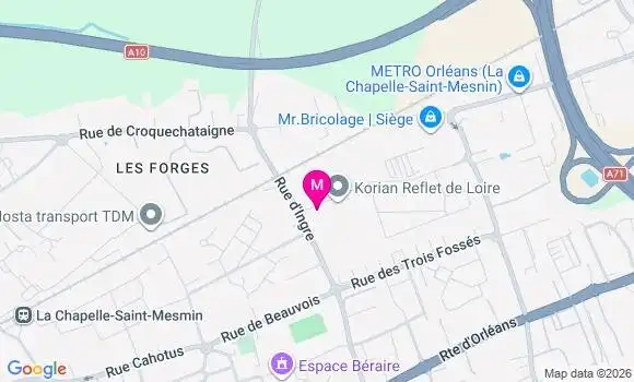 Localisation Ehpad Korian Reflet de Loire