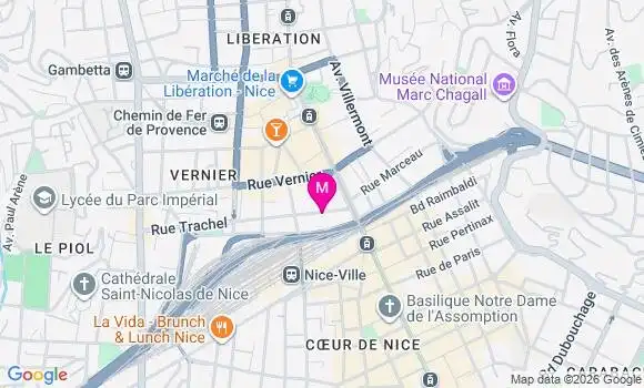 Localisation Centre de Santé Nice Trachel