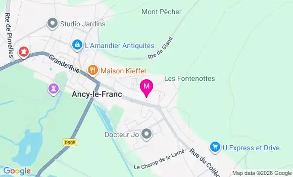 Localisation Ehpad Résidence les Fontenottes