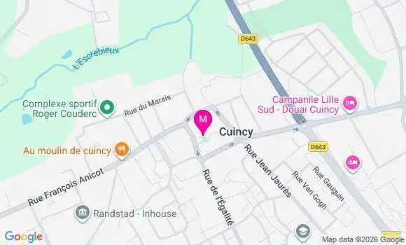 Localisation Centre de Santé Polyvalent Cuincy