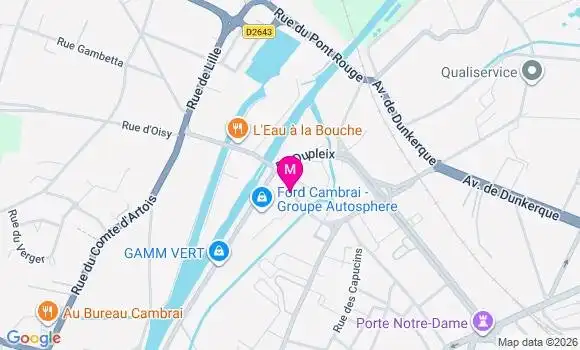 Localisation Centre Com Action Sociale Cambrai